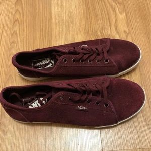Vans Pig Suede Skate Shoes in Maroon Sz 8 1/2